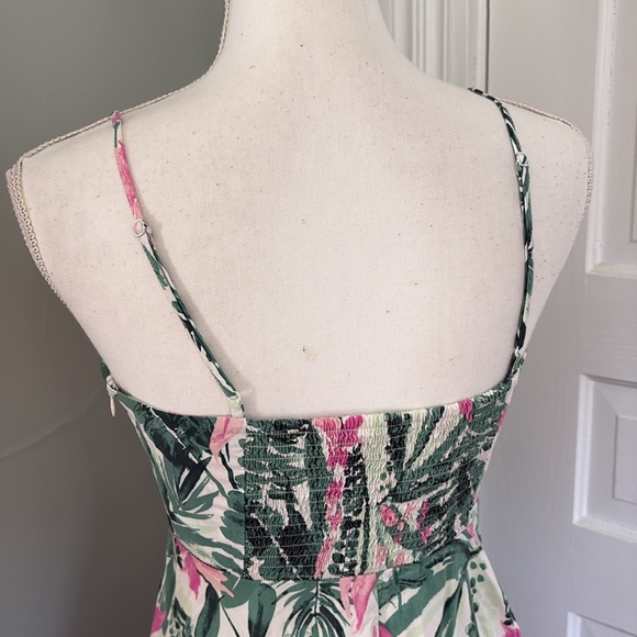 Old Navy Tropical Summer Print Cami Dress Medium Sun Dress Coastal - Picture 3 of 4